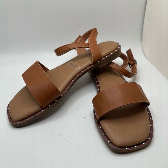 CUSHIONAIRE Women's one band sandal +Memory Foam 7 BROWN - Picture 7 of 7